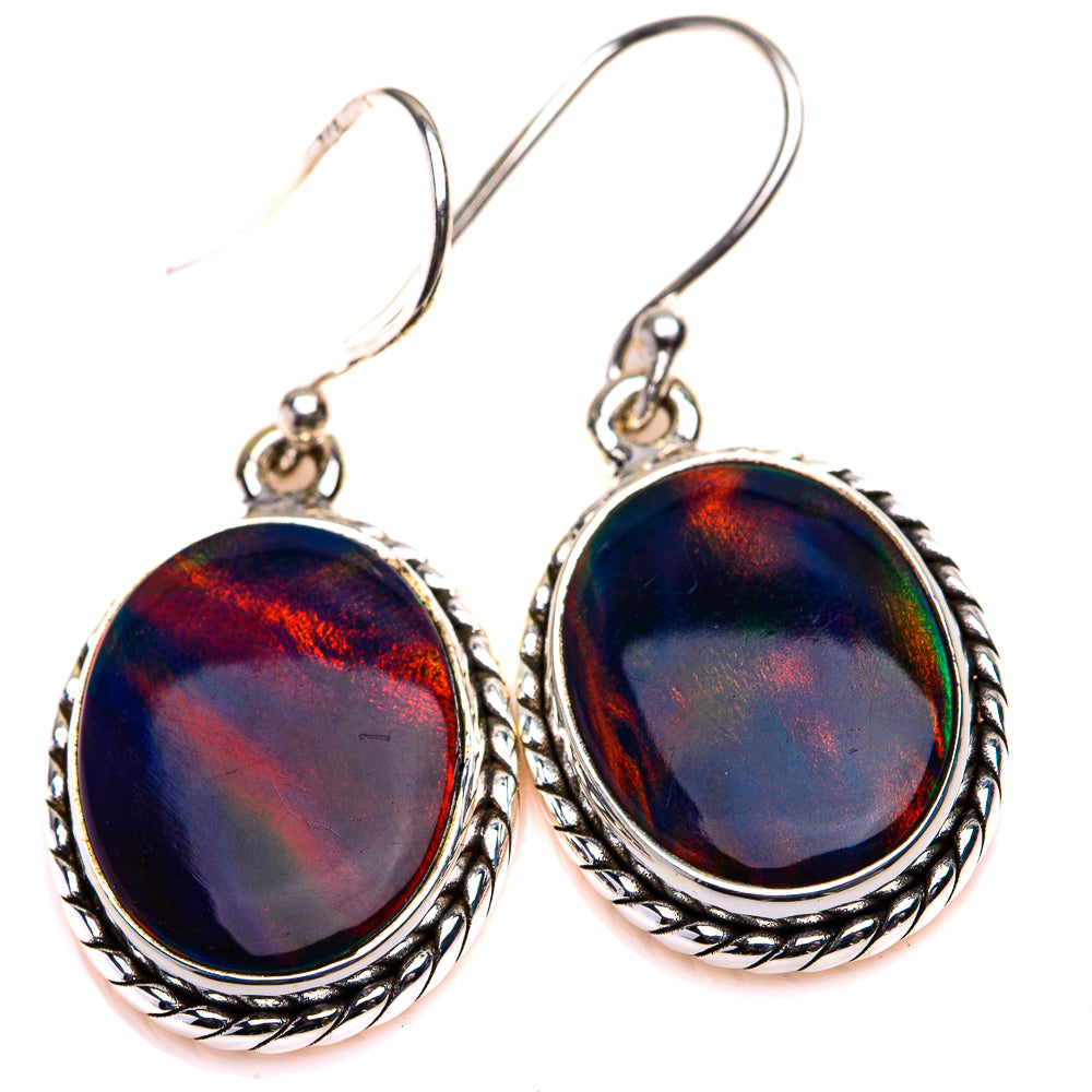 Aura Opal Earrings 1 3/8" (925 Sterling Silver) EARR432137