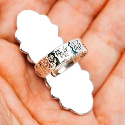 Exclusive Southwestern Style Campitos Turquoise Ring Size 7 Adjustable (.925 Sterling Silver)