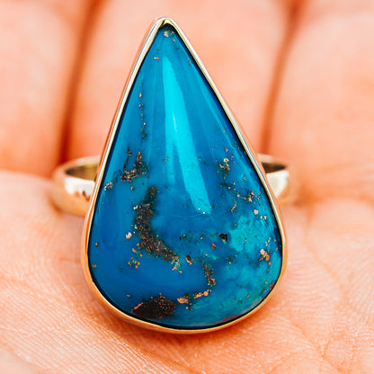 Persian Turquoise Ring Size 8 (German Silver)