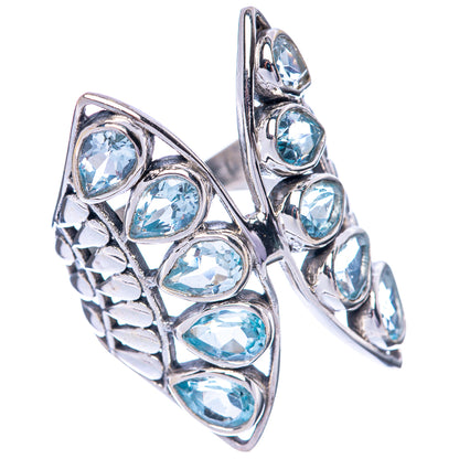 Large Blue Topaz Ring Size 8 (925 Sterling Silver) R144795