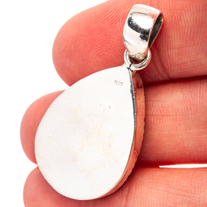 Purple Copper Turquoise Pendant 1 1/2" (.925 Sterling Silver)