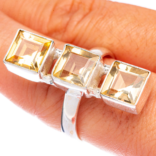 Large Faceted Citrine Ring Size 9.75 (925 Sterling Silver) R144680
