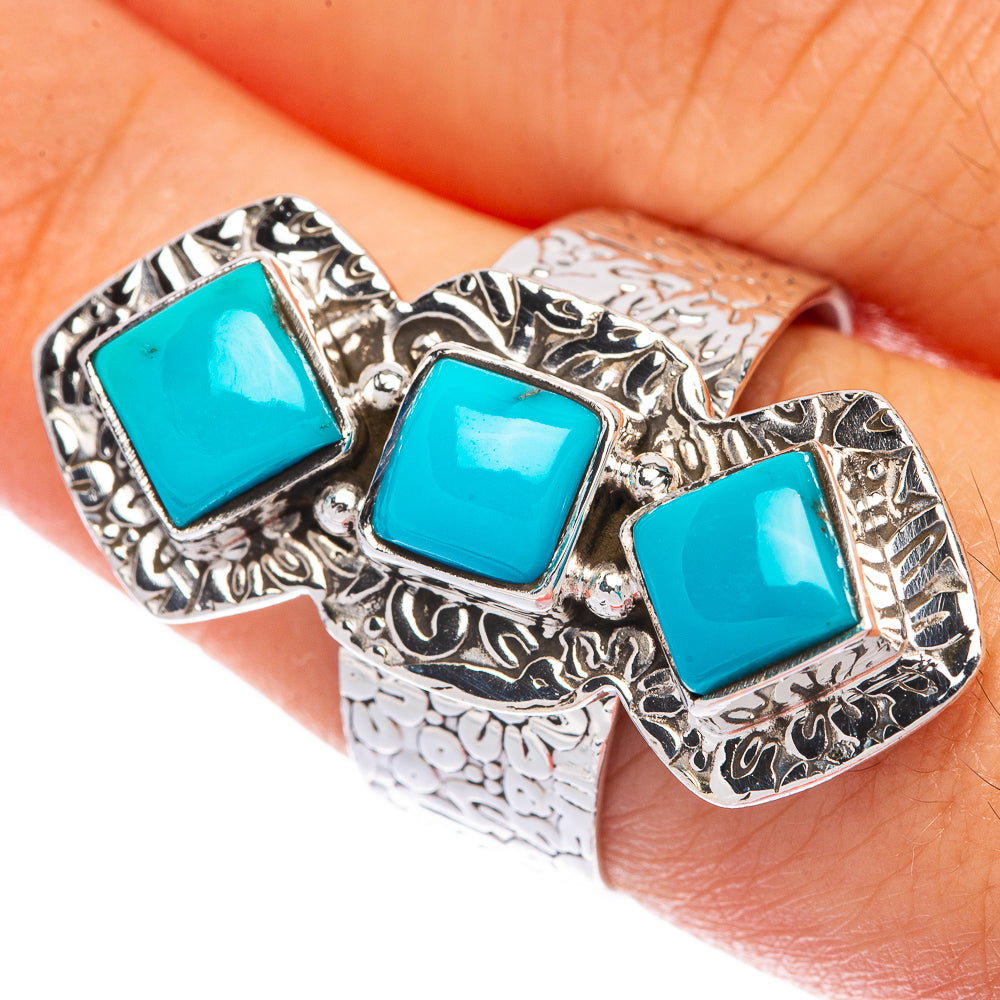 Sleeping Beauty Turquoise Ring Size 8.25 (925 Sterling Silver) R144688