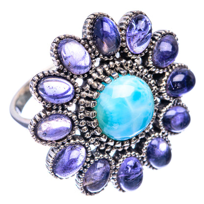 Large Larimar, Tanzanite Ring Size 9 (925 Sterling Silver) R141464