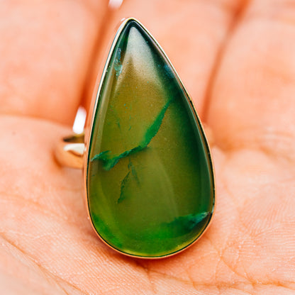 Nephrite Jade Ring Size 8 (German Silver)