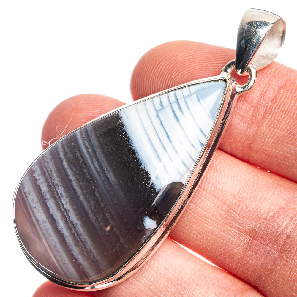 Blue Scheelite 925 Sterling Silver Pendant 2 1/8"