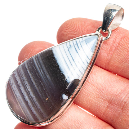 Blue Scheelite 925 Sterling Silver Pendant 2 1/8"