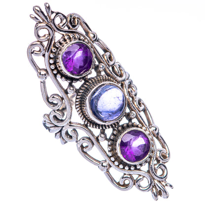 Large Tanzanite, Amethyst Ring Size 6.5 (925 Sterling Silver) R144800