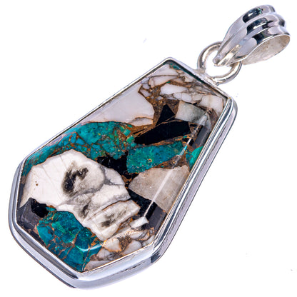 Howlite Chrysocolla Pendant 1 3/4" (925 Sterling Silver) P40726
