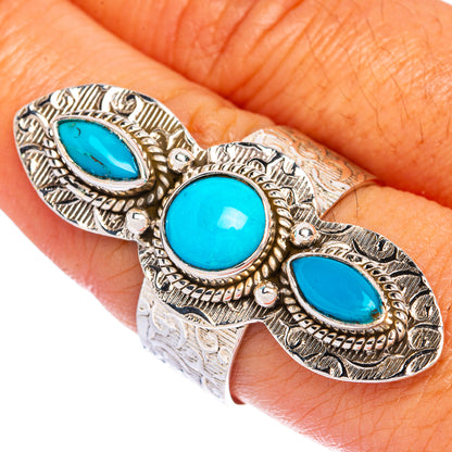 Large Sleeping Beauty Turquoise Ring Size 9 (925 Sterling Silver) R144528