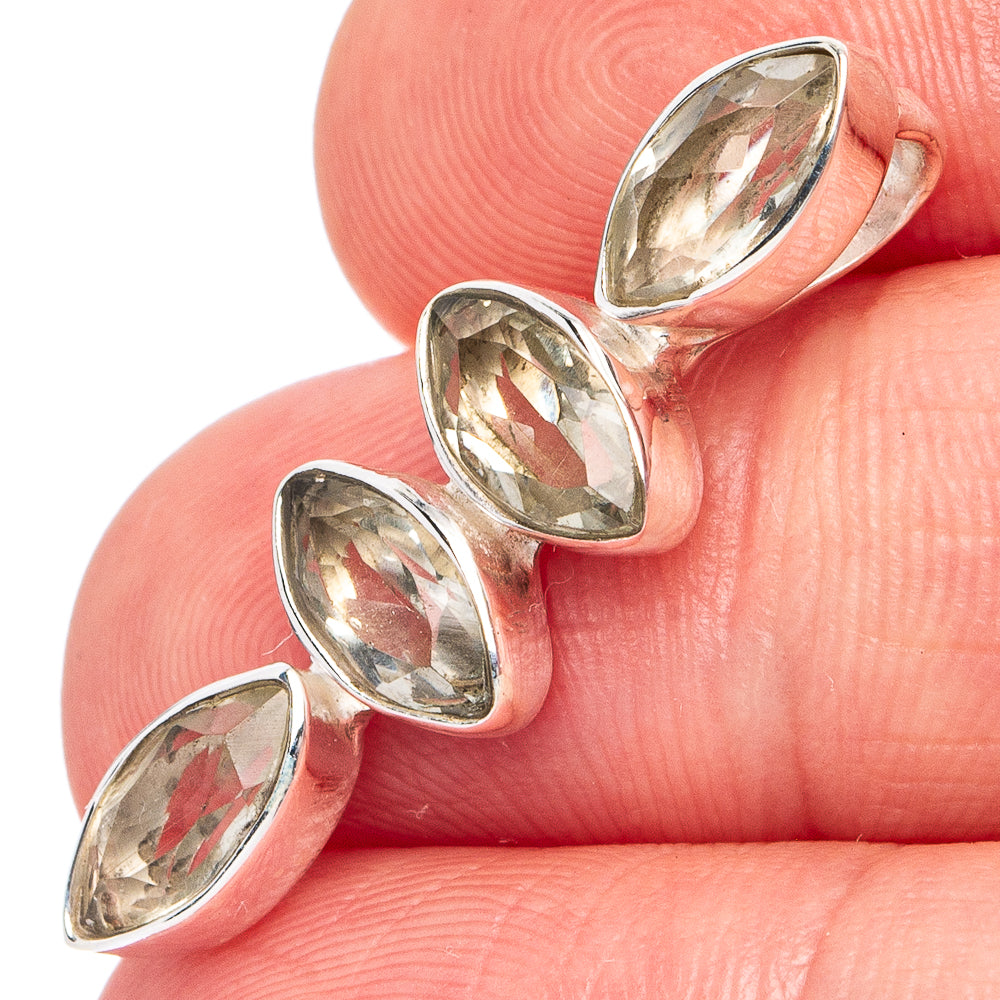 Green Amethyst Pendant 1 1/8" (925 Sterling Silver) P45480