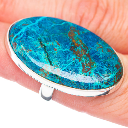 Large Premium Shattuckite Ring Size 7 Adjustable (.925 Sterling Silver)
