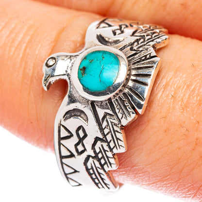 Rare Arizona Turquoise Eagle Ring Size 10.5 (925 Sterling Silver) R3250