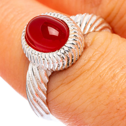 Red Onyx Ring Size 7 (925 Sterling Silver) R146149