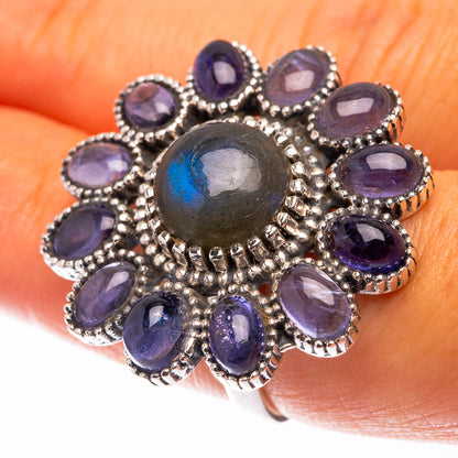 Large Labradorite, Tanzanite Ring Size 7 (925 Sterling Silver) R141240