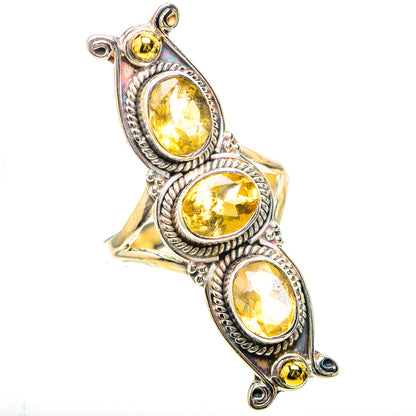 Large Faceted Citrine Ring Size 8.75 (925 Sterling Silver) RING139295