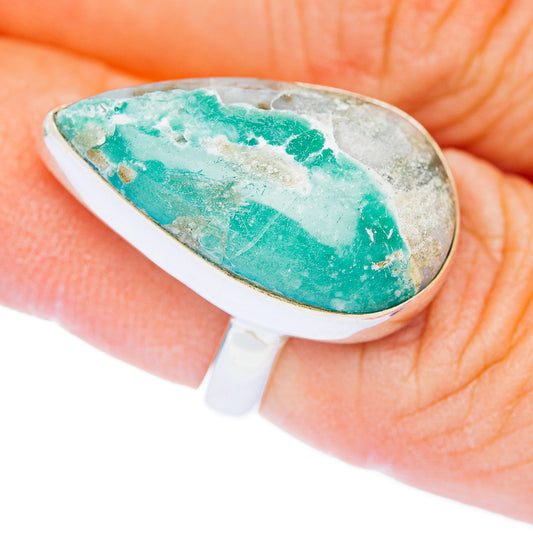 Premium Variscite Ring Size 6.25 Adjustable (.925 Sterling Silver)
