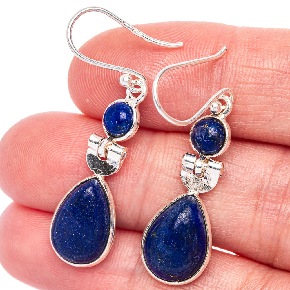 Lapis Lazuli Earrings 1 5/8" (925 Sterling Silver) E433297