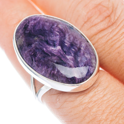 Premium Charoite Ring Size 9.75 (.925 Sterling Silver)