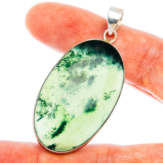 Premium Nephrite Jade Pendant 2" (.925 Sterling Silver)
