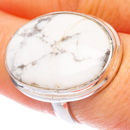 Howlite Ring Size 7.25 (925 Sterling Silver) R1653