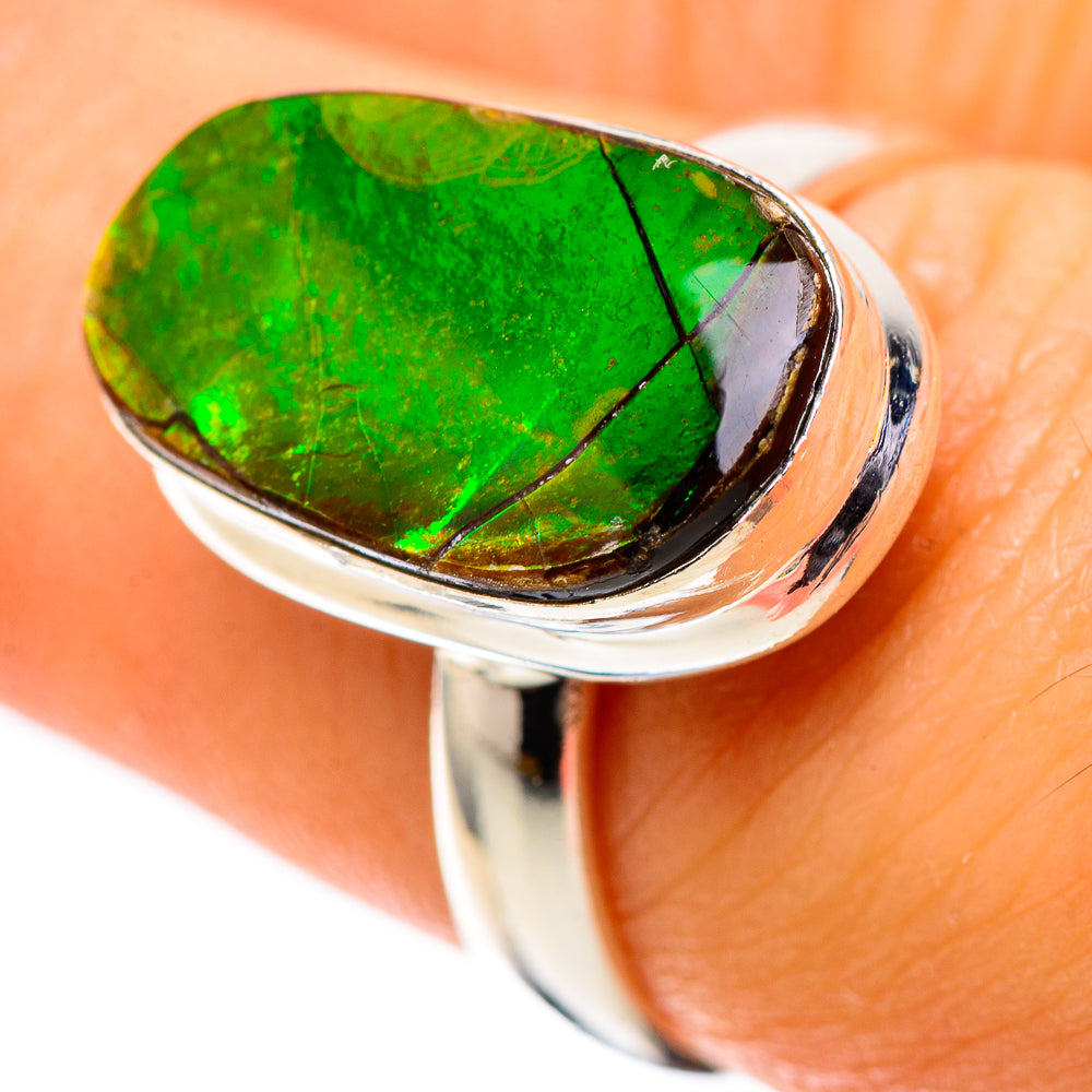 Canadian Ammolite Ring Size 7.5 (925 Sterling Silver) RING138322