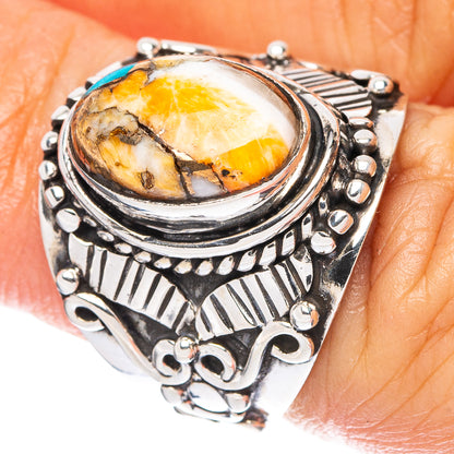 Spiny Oyster Turquoise Ring Size 5.75 (925 Sterling Silver) R4679