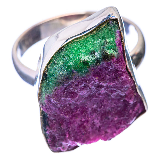Large Raw Ruby Zoisite Ring Size 11.25 (925 Sterling Silver) R141612