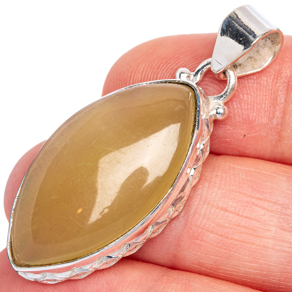 Lemon Calcite Pendant 1 5/8" (925 Sterling Silver) P40740
