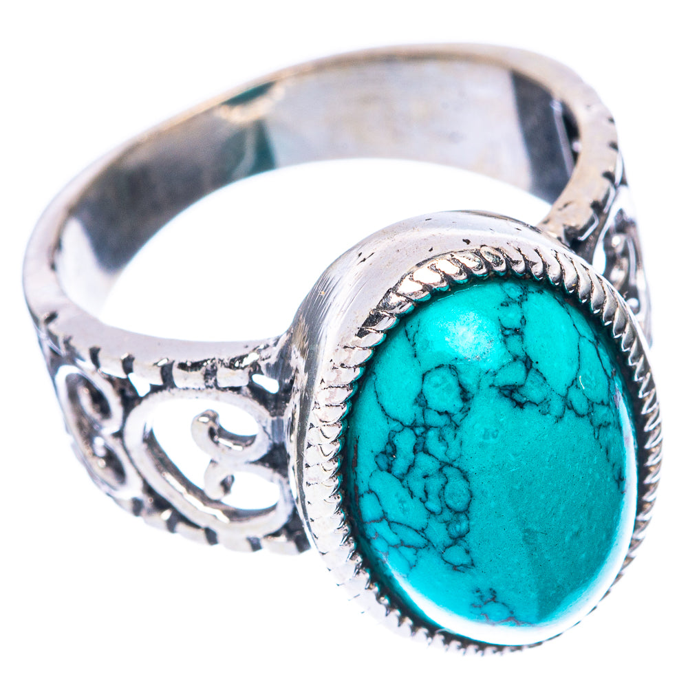 Tibetan Turquoise 925 Sterling Silver Ring Size 6.5 (925 Sterling Silver) R5404