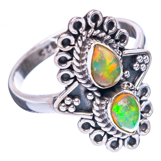 Rare Ethiopian Opal 925 Sterling Silver Ring Size 6.75 (925 Sterling Silver) R3877
