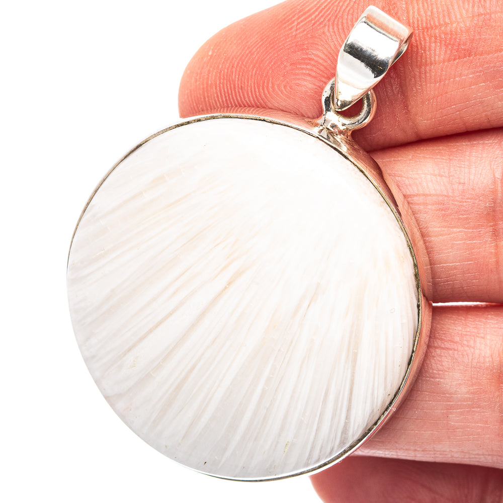 Scolecite  Pendant 1 7/8" (.925 Sterling Silver)