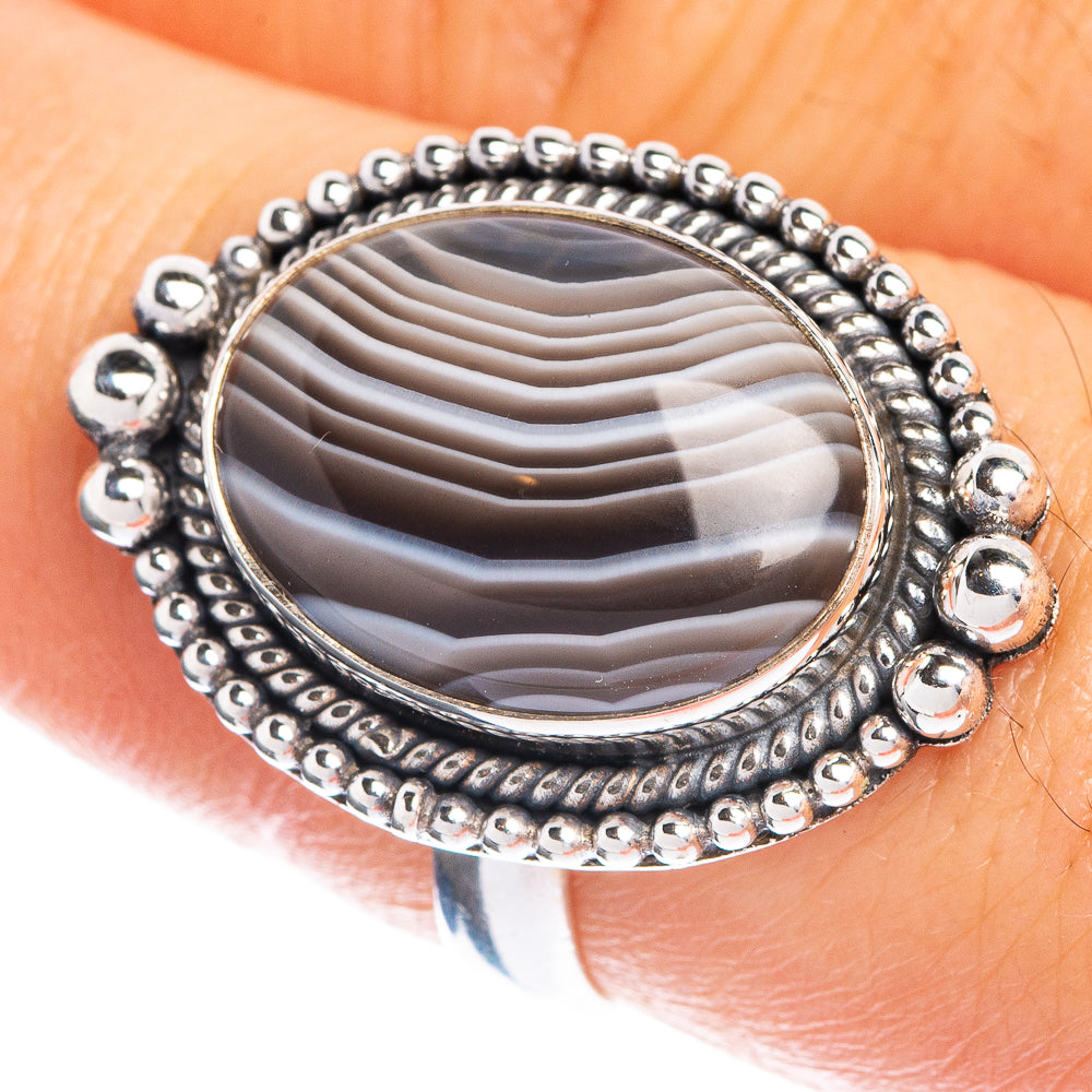 Botswana Agate Ring Size 8 (925 Sterling Silver) R144242