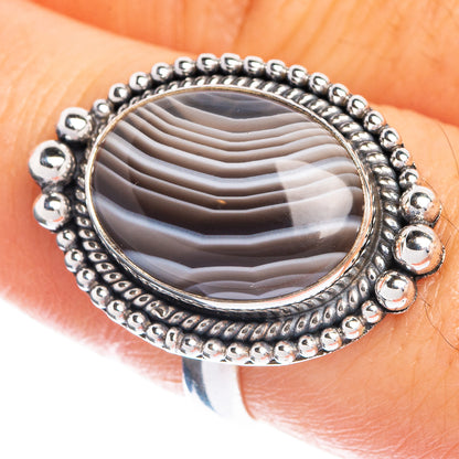 Botswana Agate Ring Size 8 (925 Sterling Silver) R144242