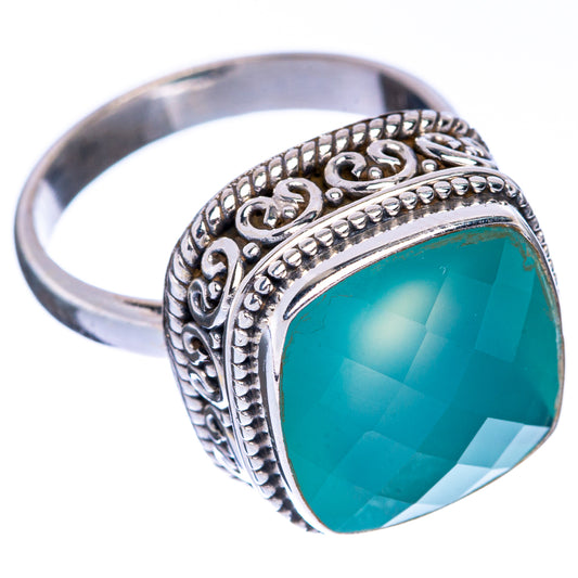 Aqua Chalcedony Ring Size 9 (925 Sterling Silver) R144561