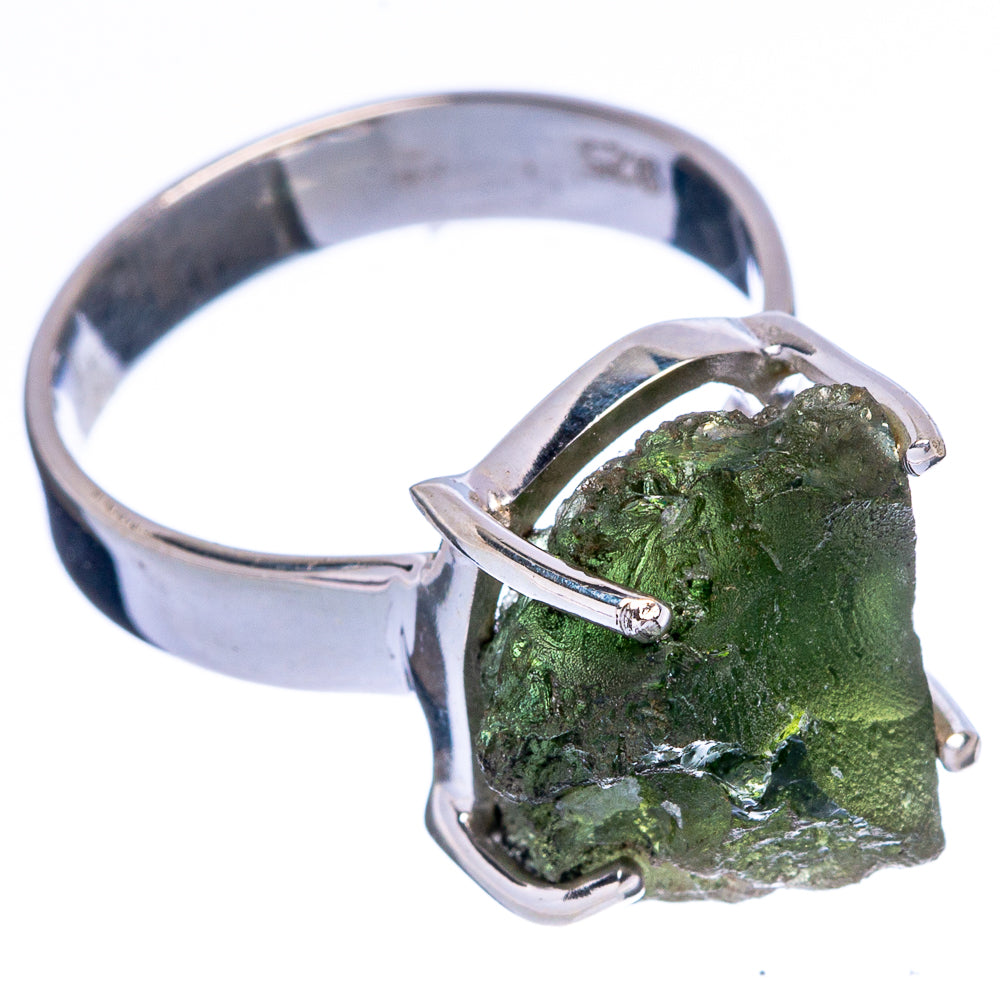 Rare Czech Moldavite Ring Size 6 (925 Sterling Silver) R146663