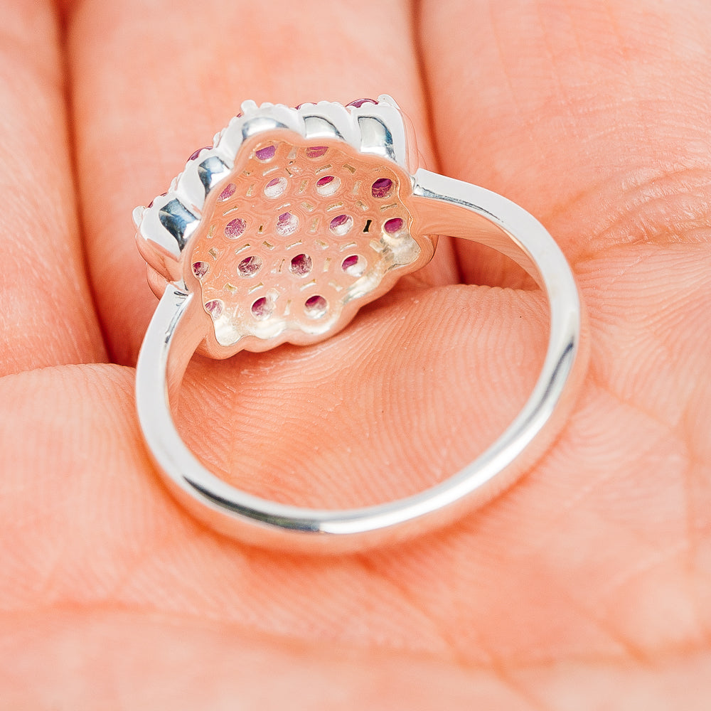 Premium Burmese Ruby Ring Size 6.75 (.925 Sterling Silver)