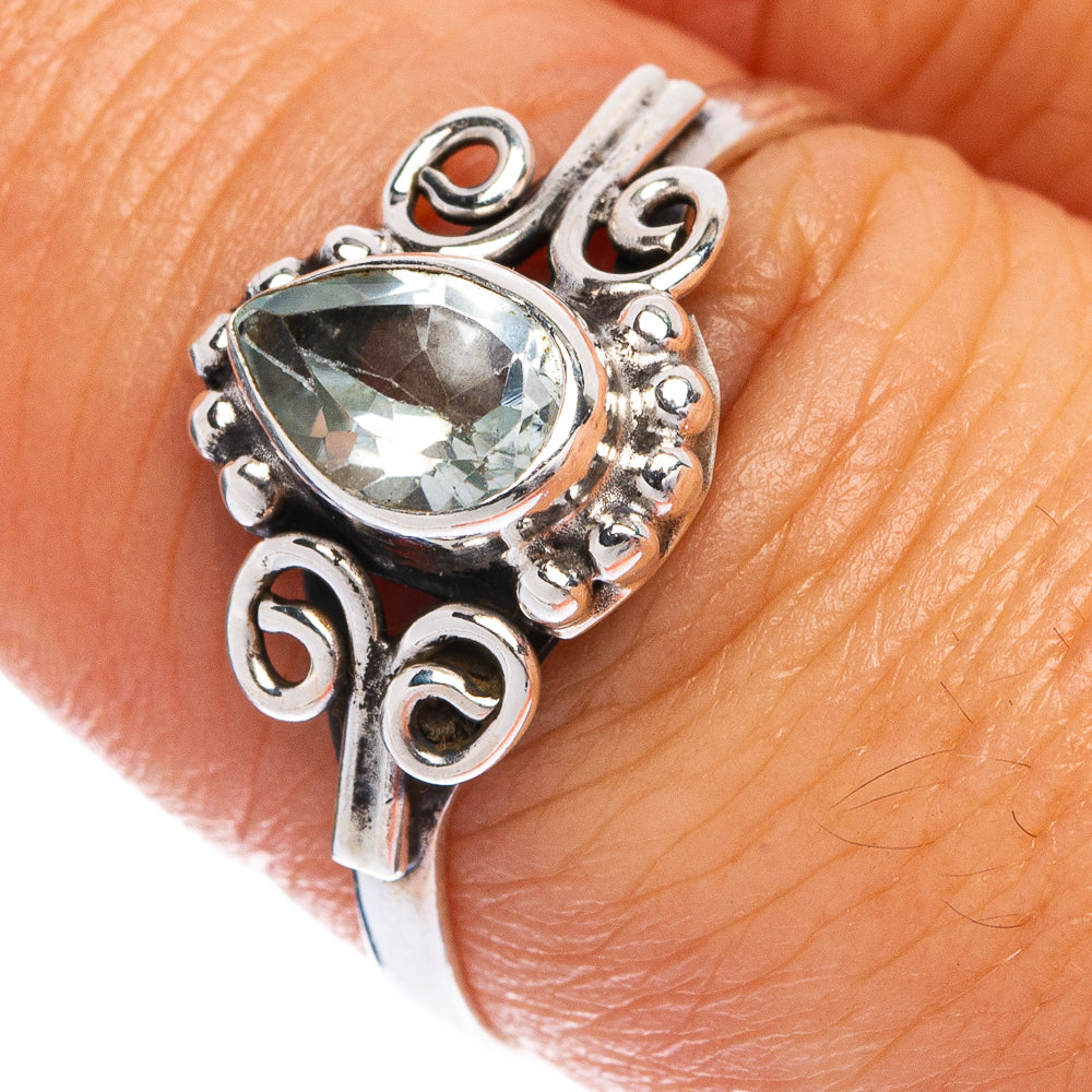Blue Topaz Dainty Ring Size 8 (925 Sterling Silver) R145526