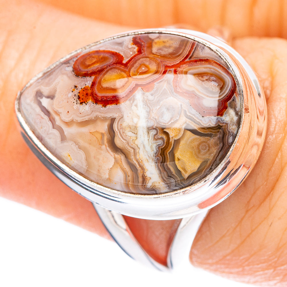 Laguna Lace Agate 925 Sterling Silver Ring Size 7 (925 Sterling Silver) R3907