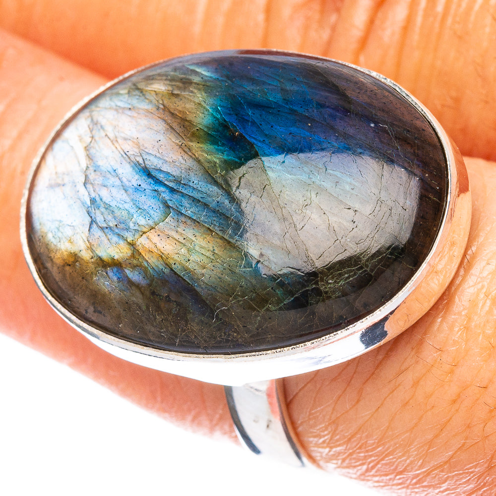 Labradorite Ring Size 7.5 (925 Sterling Silver) R4699