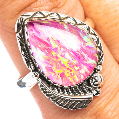 Pink Triplet Opal Ring Size 9.75 (.925 Sterling Silver)