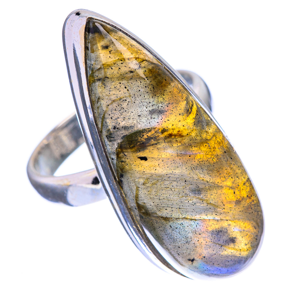 Labradorite Ring Size 6 (925 Sterling Silver) R142760