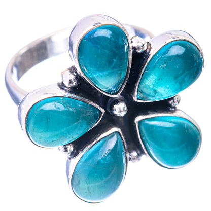 Large Green Moonstone Ring Size 9 (925 Sterling Silver) R140960
