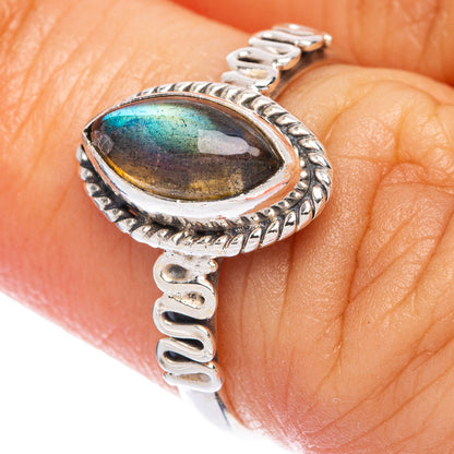 Labradorite Dainty Ring Size 6 (925 Sterling Silver) R145809
