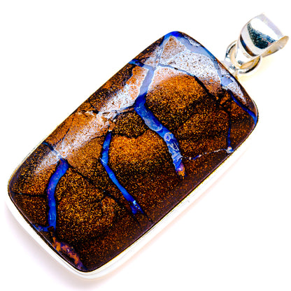 Australian Boulder Opal Pendant 1 7/8" (925 Sterling Silver) PD38104