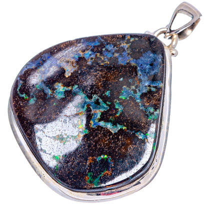 Rare Boulder Opal Pendant 1 5/8" (.925 Sterling Silver)