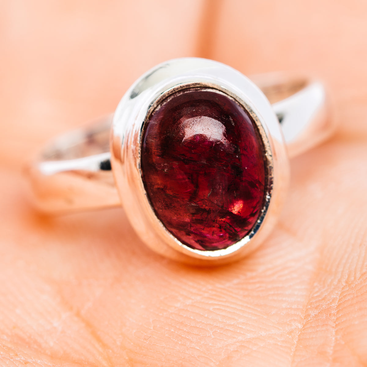Premium Pink Tourmaline Ring Size 5.75 (.925 Sterling Silver)