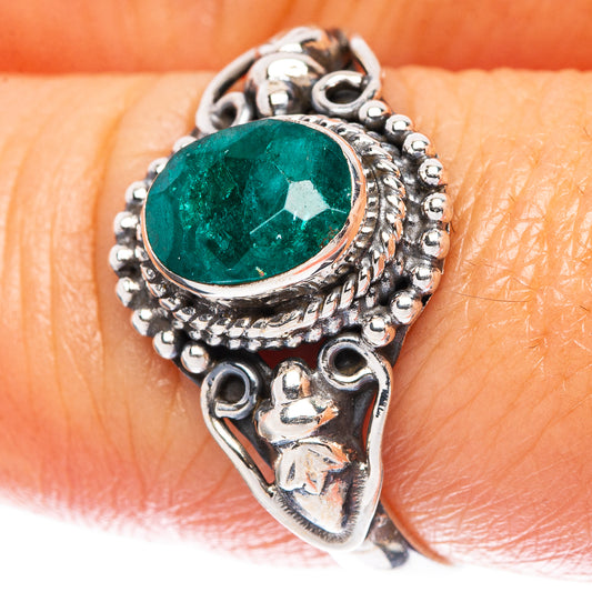 Malachite Dainty Ring Size 8.25 (925 Sterling Silver) R5100