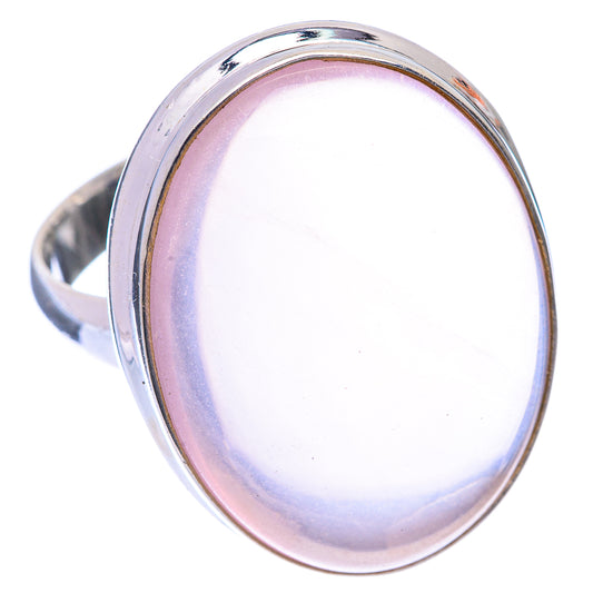 Large Rose Quartz Ring Size 9.75 (925 Sterling Silver) R140854