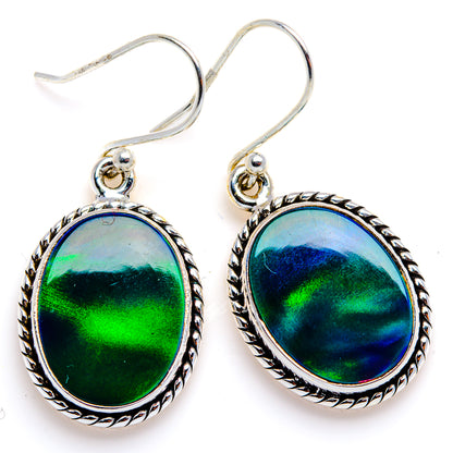 Aura Opal Earrings 1 1/2" (925 Sterling Silver) EARR432045